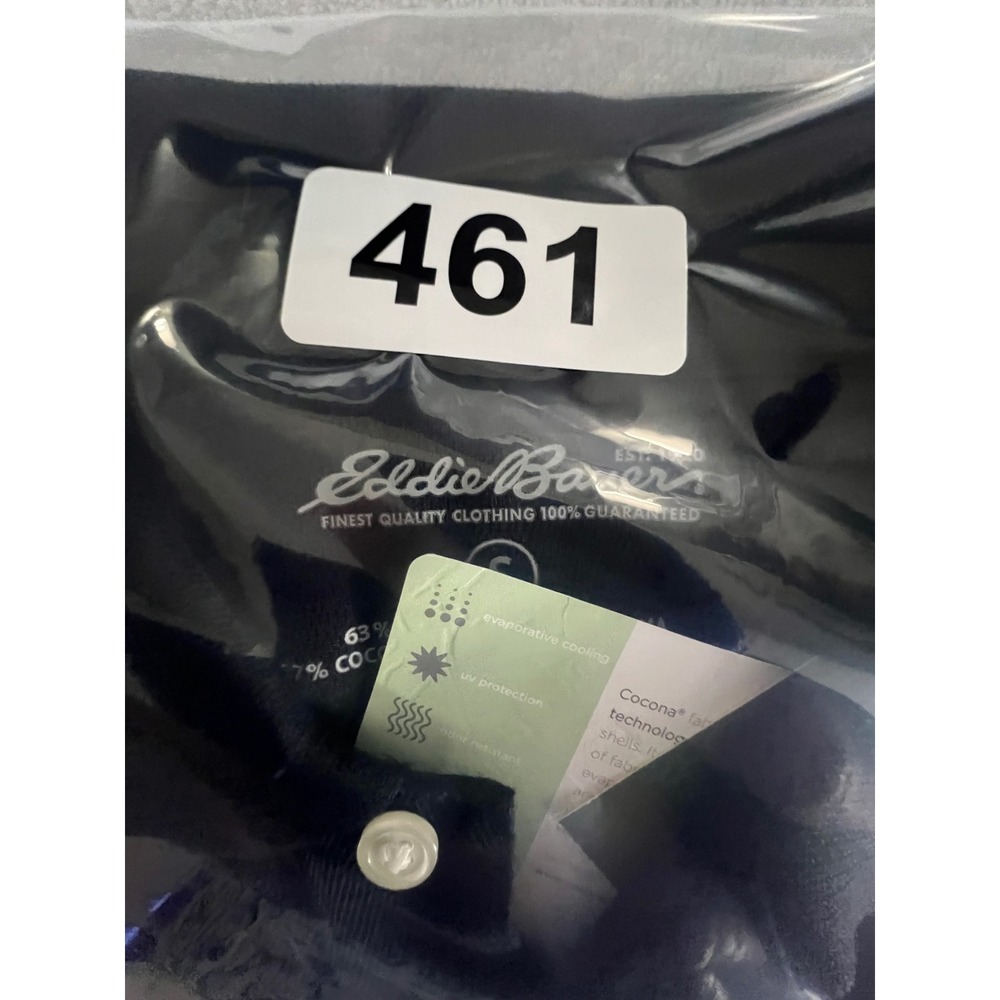 Eddie Bauer Mens Pima Cotton Cocona Polyester Performance Polo Shirt Black S - Picture 8 of 8